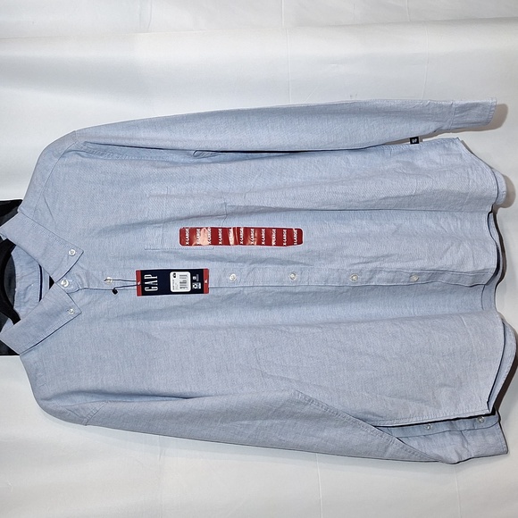 Gap Men's Long Sleeve Oxford Shirt Size‎ XL Dutch Blue - Picture 2 of 11